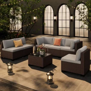 7-Piece Patio Sectional Set 1